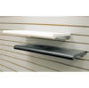 WHITE 48" X 13" PLASTIC BULLNOSE SHELF  21-151  Black 21-152